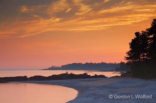 Lake Superior At Sunset_01241.jpg - Photographed on the north shore of Lake Superior in Ontario, Canada.